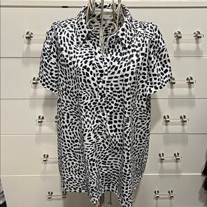 Chico's Monochrome Animal Print Top, size XXL